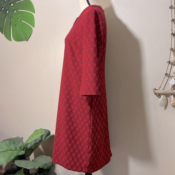 Boden Easy Notch Neck Mini Shift Dress in Red size 8 - Picture 12 of 14